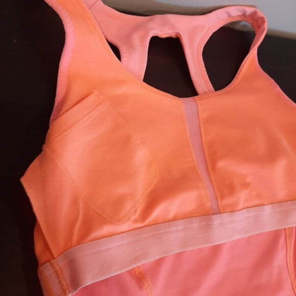 Lululemon Run Pace Tank Top Pink Orange Yoga Racerback Athletic Mesh Size 4 - Picture 14 of 16
